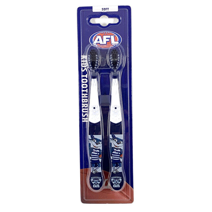 Afl Mascot Kids Toothbrush - Geelong 2 Pack