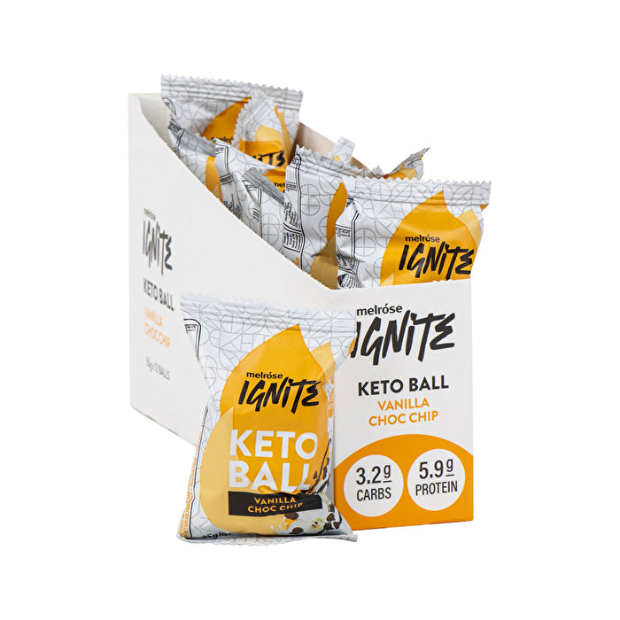 Melrose Health Melrose Ignite Keto Ball Vanilla Choc Chip 35g X 12