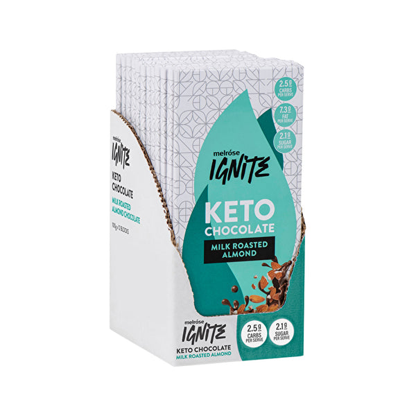 Melrose Health Melrose Ignite Keto Chocolate Milk Roasted Almond 100g X 12