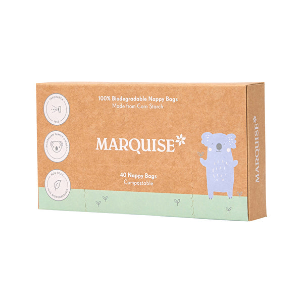 Marquise Nappy Bags Compostable (100% Biodegradable) x 40 Pack