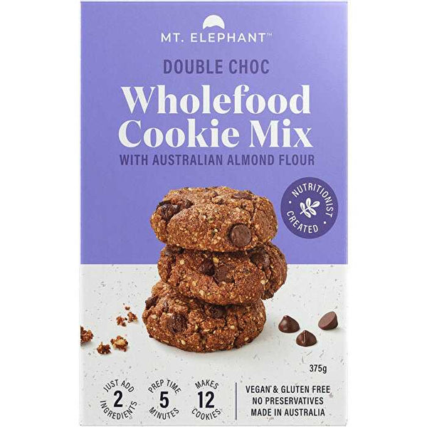 Mt. Elephant Wholefood Cookie Mix Double Choc 5x375g