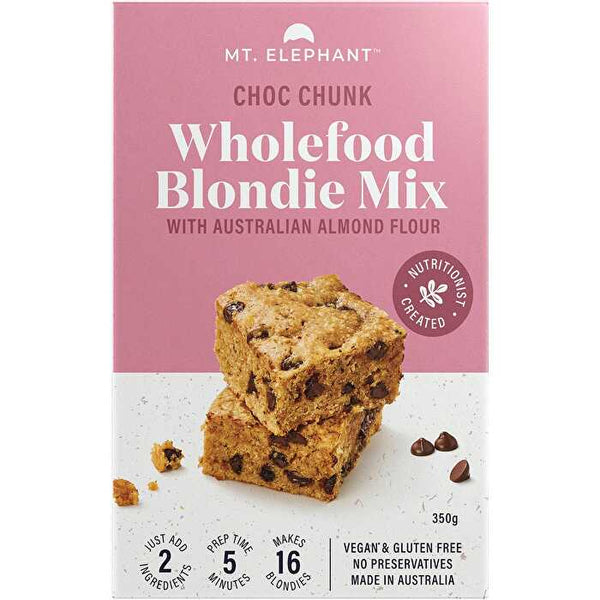 Mt. Elephant Wholefood Blondie Mix Raspberry & Whyte Choc 5x350g