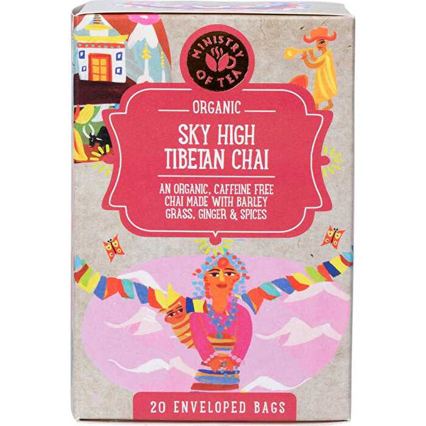 Ministry Of Tea Organic Sky High Tibetan Chai Tea Bags 20pk