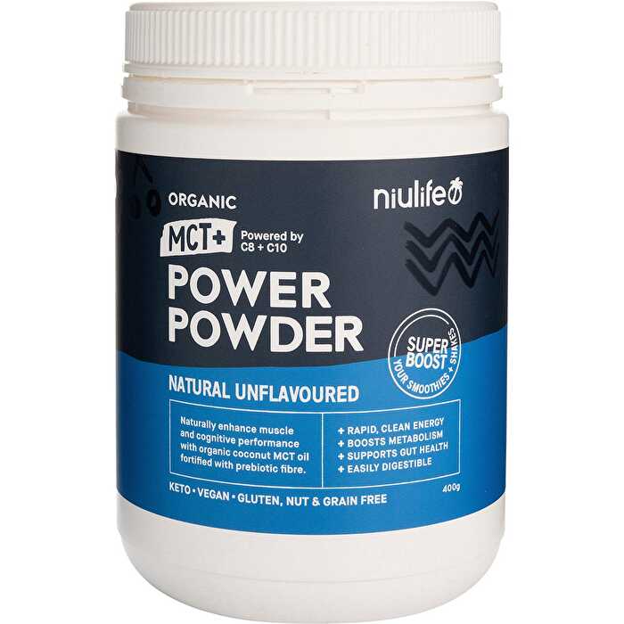 Niulife Organic MCT+ Power Powder Natural Unflavoured 400g