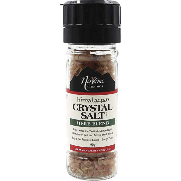 Nirvana Organics Himalayan Salt Herb Blend Glass Grinder 90g