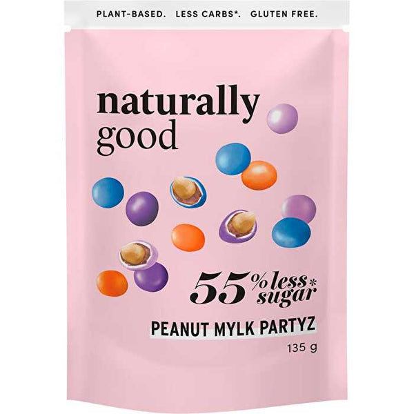 Naturally Good Peanut Mylk Partyz 55% less sugar 6x135g