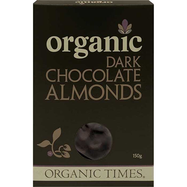 Organic Times Dark Chocolate Almonds 150g