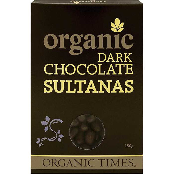 Organic Times Dark Chocolate Sultanas 150g