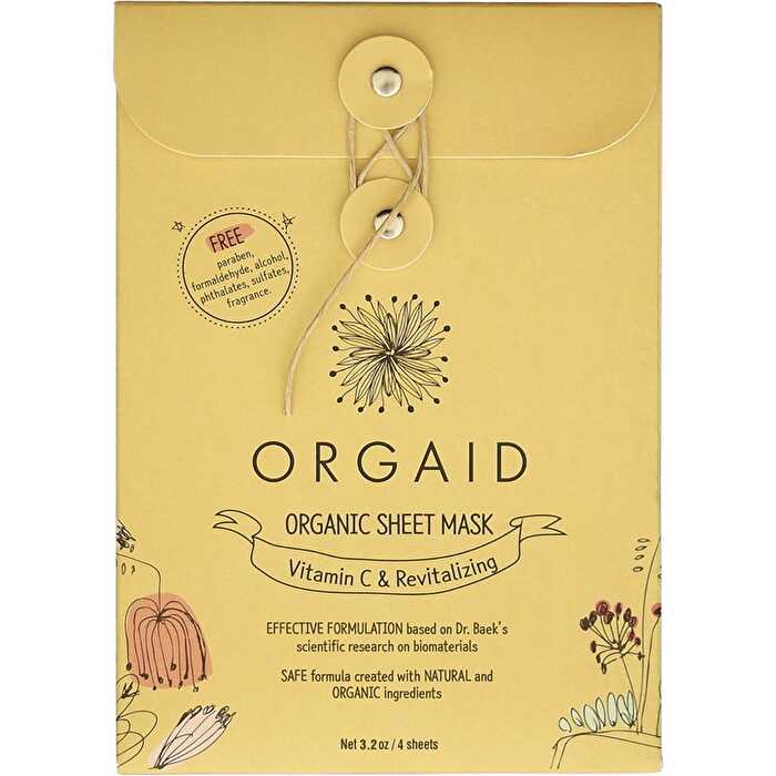 Orgaid Organic Sheet Mask Vitamin C & Revitalizing 4x24ml
