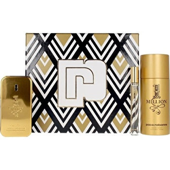 Paco Rabanne 1 Million Man Set Eau De Toilette & 1 Deodorant Spray & Eau De Toilette 10ml Travel Spray 50ml