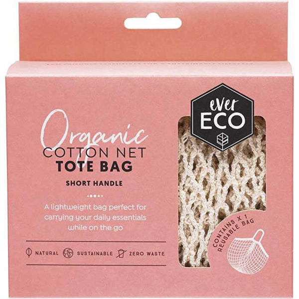 Ever Eco Tote Bag Short Handle Organic Cotton Net