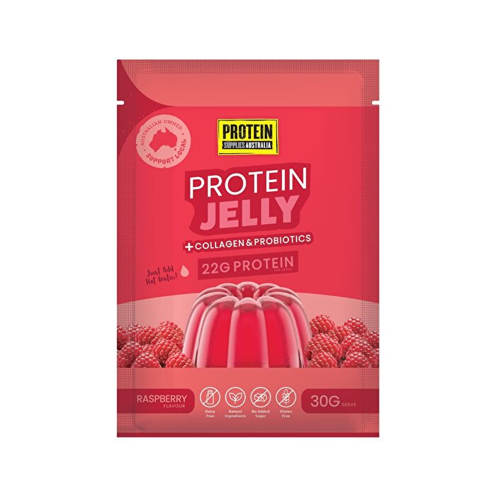 Protein Supplies Australia Protein Jelly Raspberry 30g x 12 Display