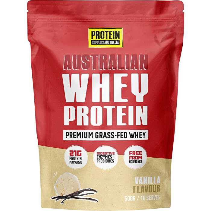Protein Supplies Australia Australian Whey Protein Vanilla 500g