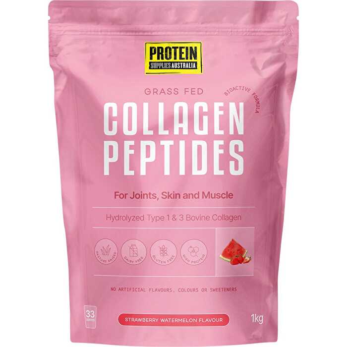 Protein Supplies Australia Collagen Peptides Strawberry Watermelon 1kg