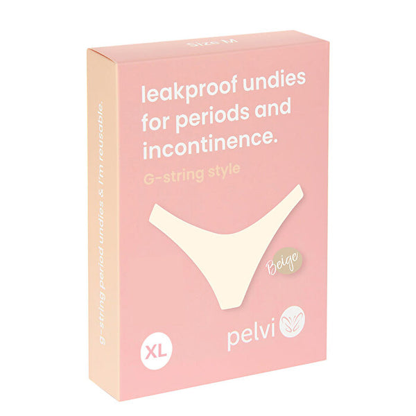 Pelvi Leakproof Underwear G-String Beige XL