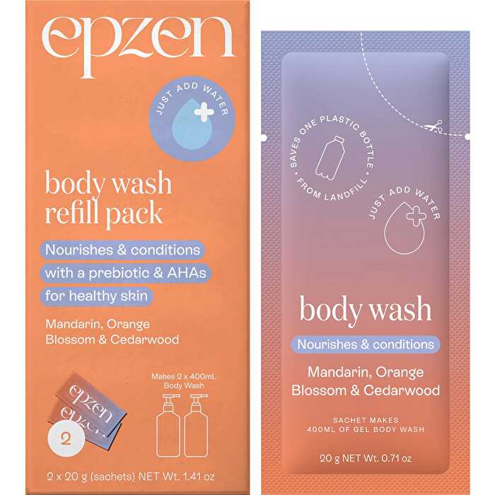 Epzen Body Wash Refill Pack Mandarin, Orange Blossom & Cedarwood 2pk