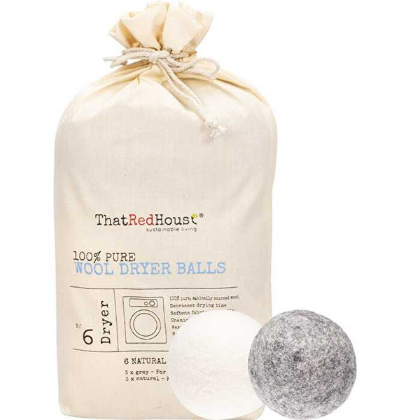That Red House Wool Dryer Balls 100% Pure 6pk