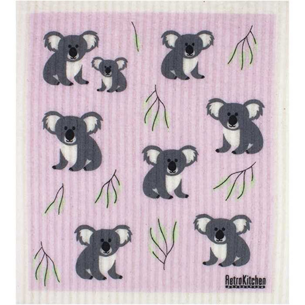 Retrokitchen 100% Compostable Sponge Cloth Koalas