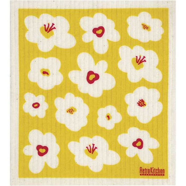 Retrokitchen 100% Compostable Sponge Cloth Retro Flowers