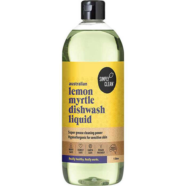 Simply Clean Dishwash Liquid Lemon Myrtle 1000ml