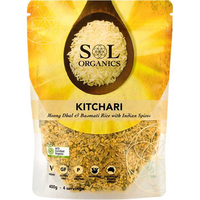 Sol Organics Kitchari Moong Dhal & Basmati Rice Mix 400g