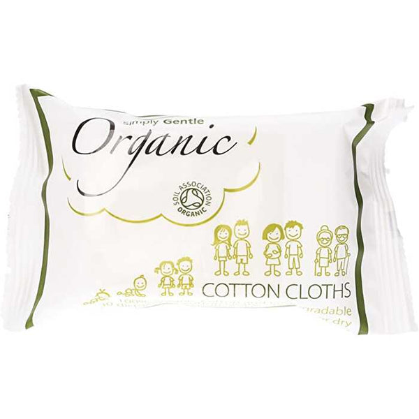 Simply Gentle Organic Cotton Cloths Use Wet or Dry 30pk