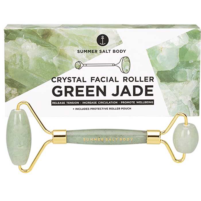 Summer Salt Body Crystal Facial Roller Green Jade