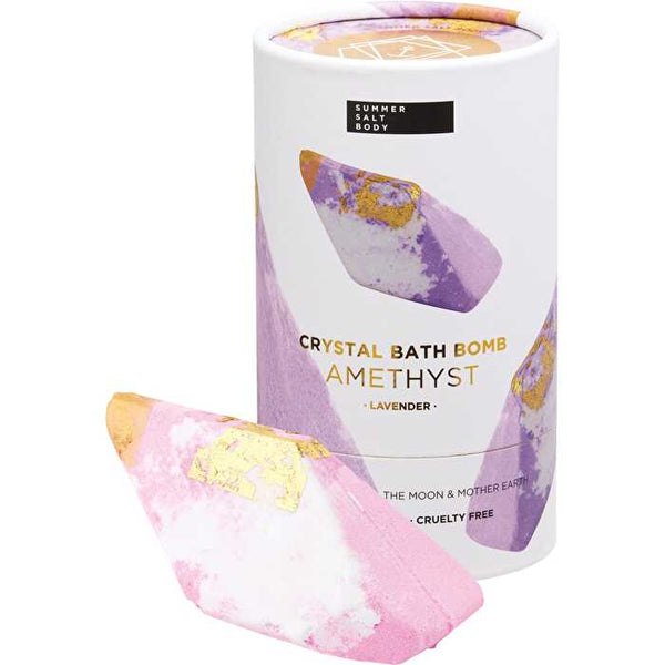 Summer Salt Body Crystal Bath Bomb Amethyst Lavender 110g