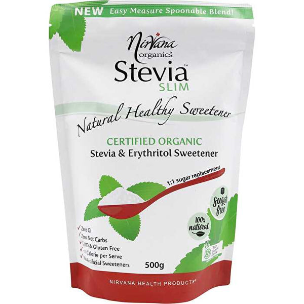 Nirvana Organics Stevia & Erythritol Sweetener Stevia Slim Spoonable 500g