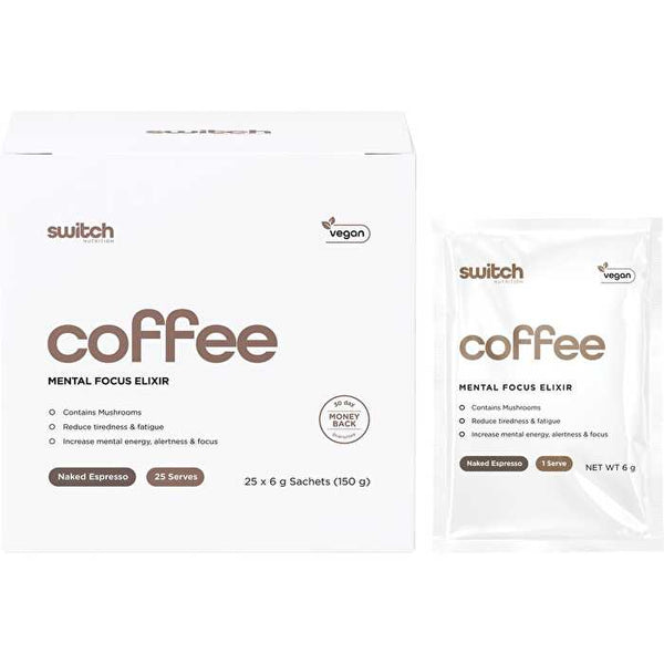 Switch Nutrition Coffee Mental Focus Elixir Naked Espresso 25pk