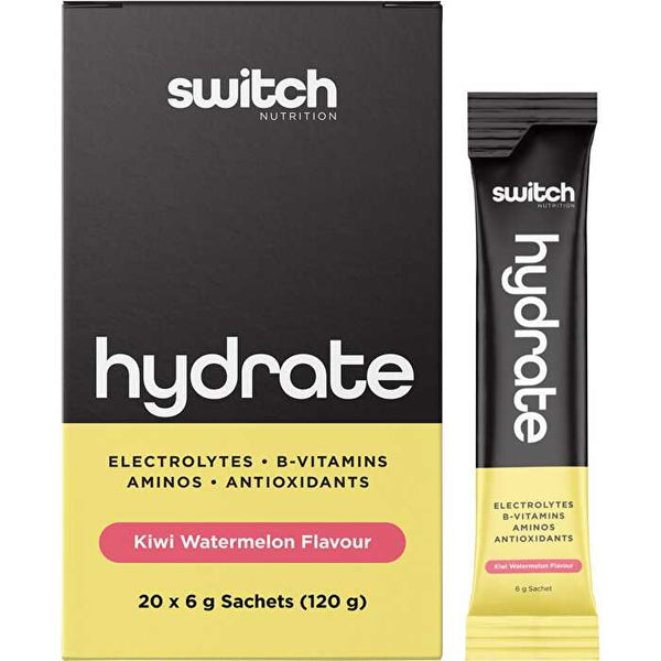 Switch Nutrition Hydrate Electrolytes No Added Sugar Kiwi Watermelon 20x6g