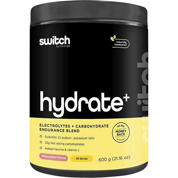 Switch Nutrition Hydrate+ Electrolytes & Carbohydrate Kiwi Watermelon 600g