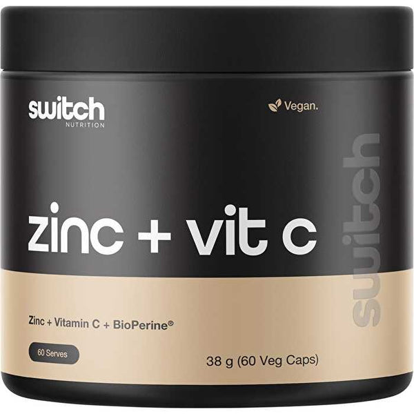Switch Nutrition Zinc + Vitamin C 60 Caps