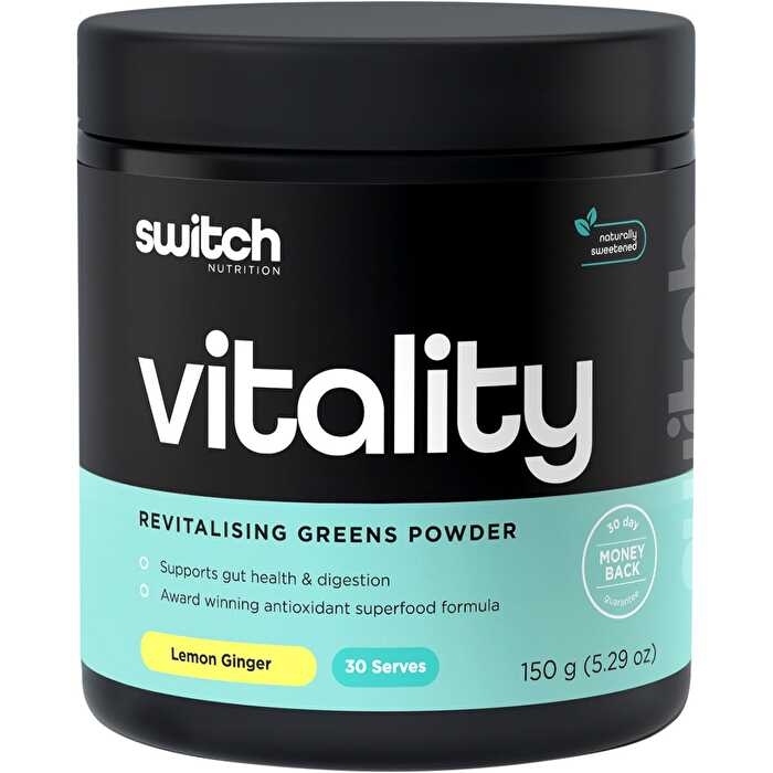 Switch Nutrition Vitality Revitalising Greens Powder Lemon Ginger 150g