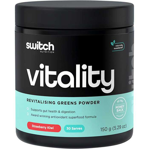 Switch Nutrition Vitality Revitalising Greens Powder Strawberry Kiwi 150g