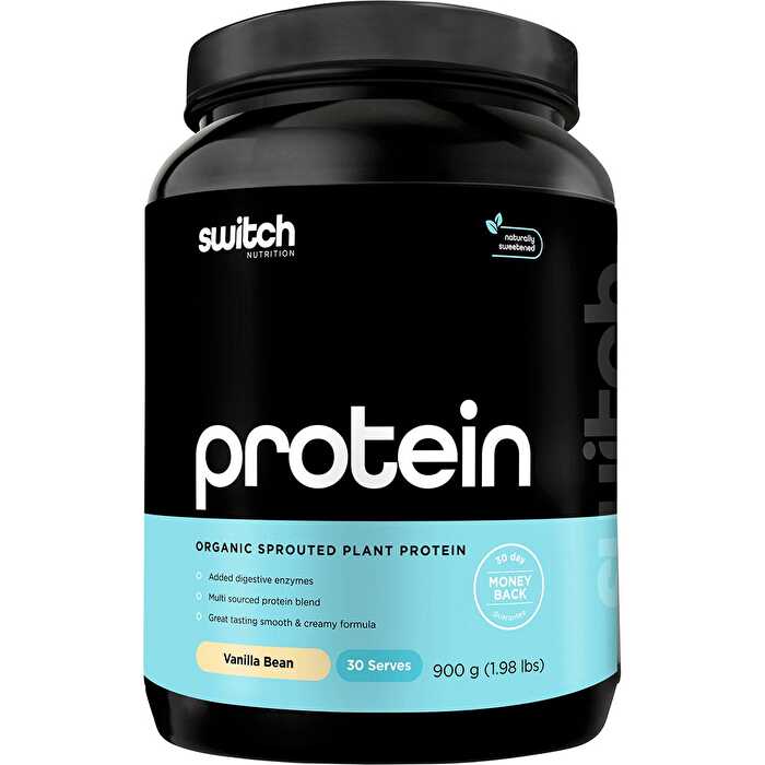 Switch Nutrition Protein Organic Sprouted Plant Vanilla Bean 900g