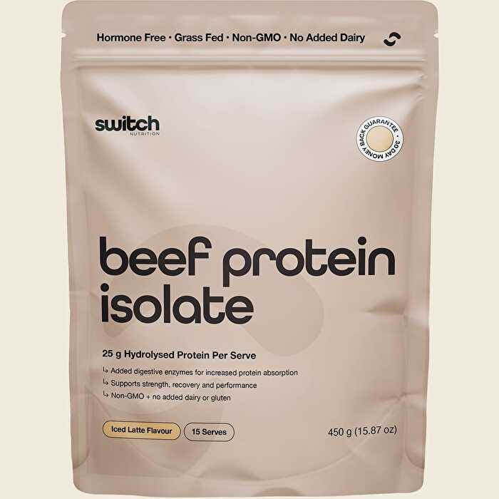 Switch Nutrition Beef Protein Isolate Iced Latte 450g – Fresh Beauty Co ...