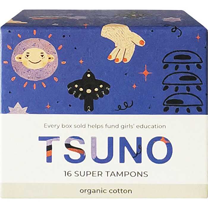 Tsuno Organic Cotton Tampons Super 16pk