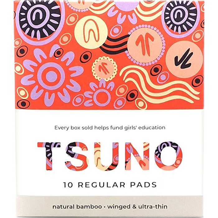 Tsuno Natural Bamboo Pads Regular Winged & Ultra Thin 10pk