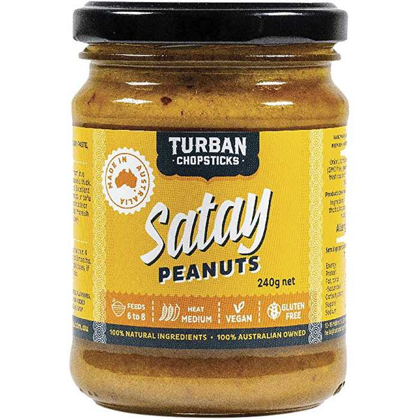 Turban Chopsticks Curry Paste Satay Peanuts 240g