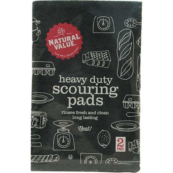 Natural Value Heavy Duty Scouring Pads 2pk