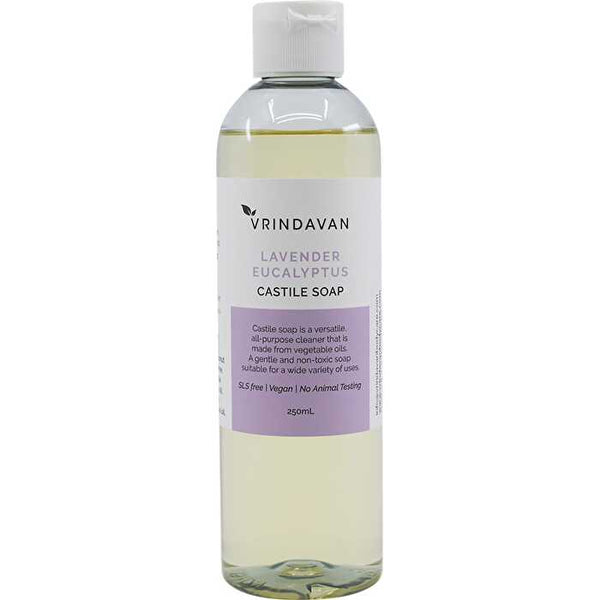 Vrindavan Castile Soap Lavender & Eucalyptus 250ml