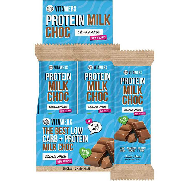 Vitawerx Protein Milk Choc Bar 12x35g