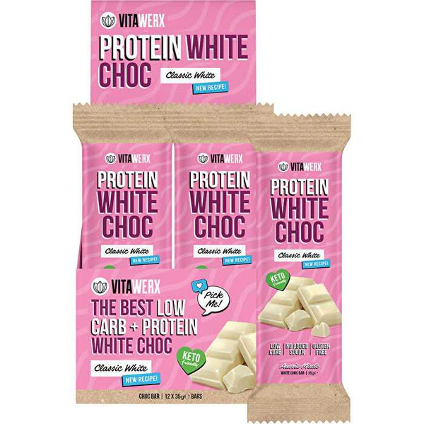 Vitawerx Protein White Choc Bar 12x35g