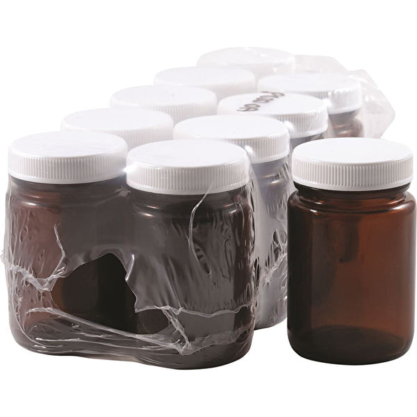 Dispensary & Clinic Items Jar Glass Amber with Lid 10 Pack 100g