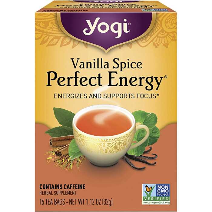 Yogi Tea Herbal Tea Bags Vanilla Spice Perfect Energy 16pk