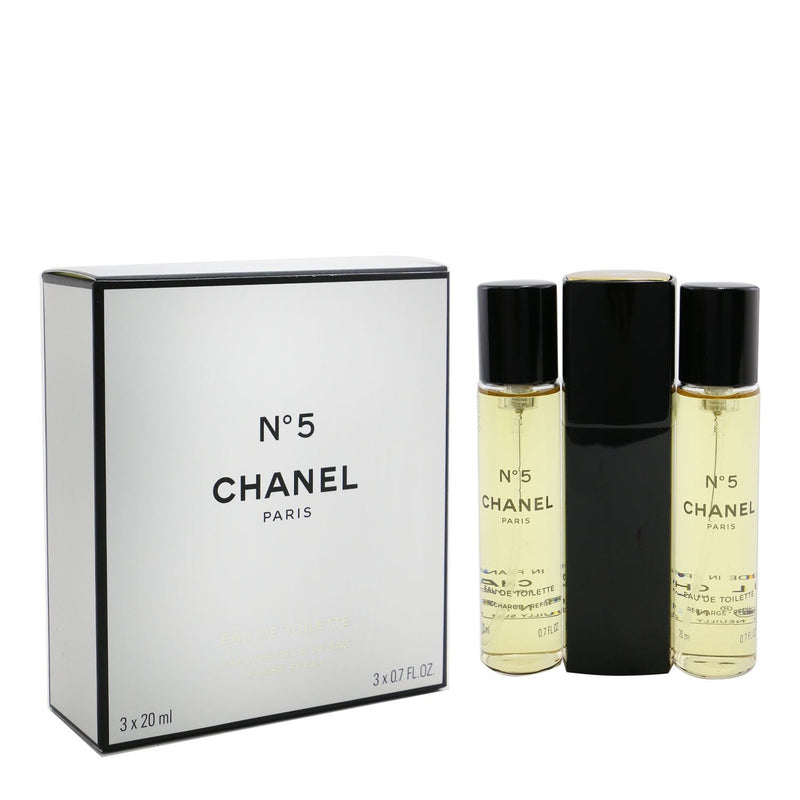Chanel No.5 Eau De Toilette Purse Spray And 2 Refills 3x20ml/0.7oz – Fresh  Beauty Co. USA