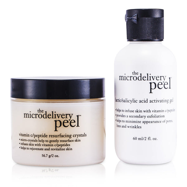 Philosophy The Microdelivery Peel: Lactic/Salicylic Acid Activation Gel + Vitamin C Resurfacing Crystal  2pcs