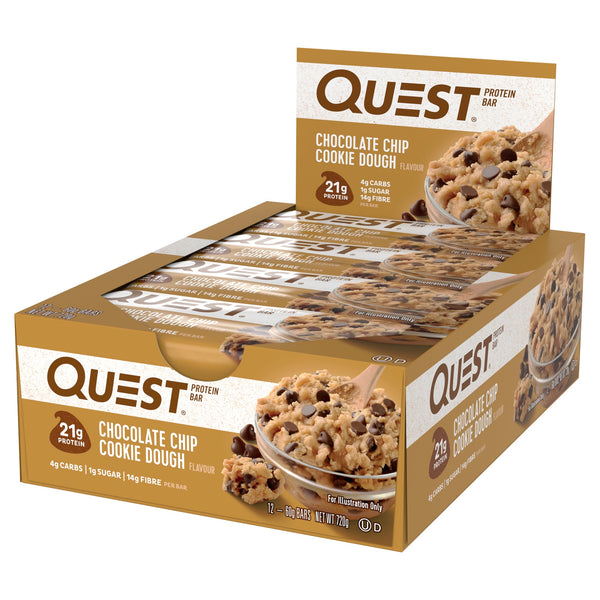 Quest Bars Chocolate Chip Cookie Dough 12x60g