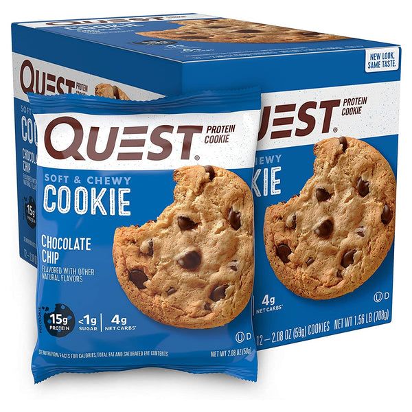 Quest Cookies Chocolate Chip 59gx12
